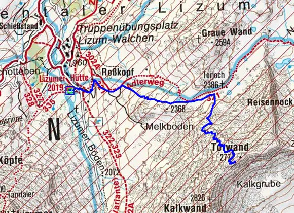 Torwand (2771 m) von der Lizumer Hütte Torwand (2771 m) von der Lizumer Hütte