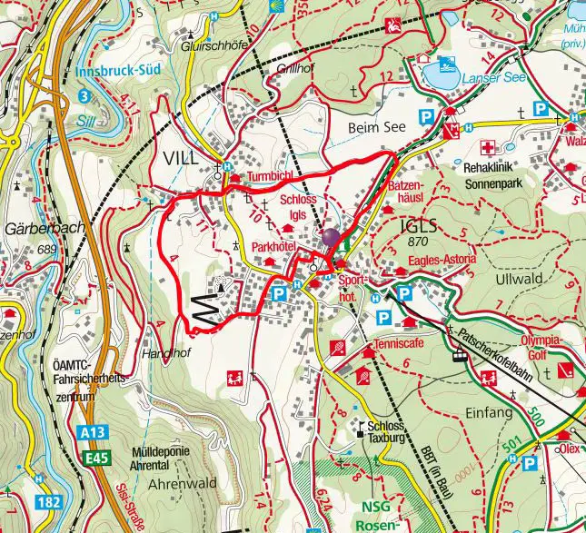 Turmbichl-Rundwanderung von Igls Turmbichl-Rundwanderung von Igls