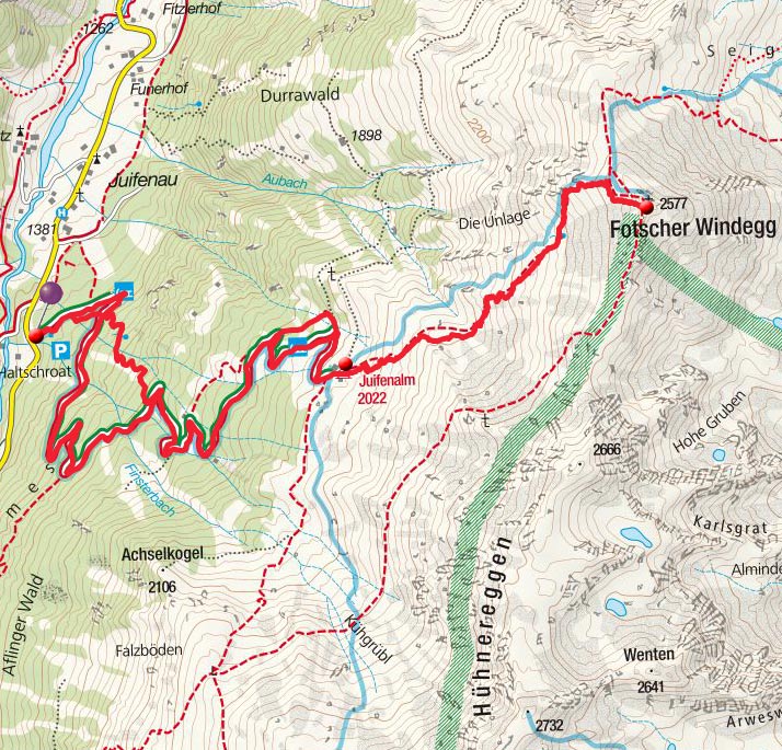 Fotscher Windegg (2577m) aus dem Lüsenstal