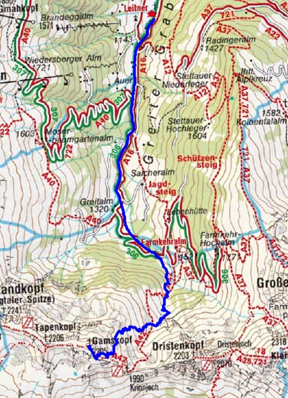 Gamskopf (2205 m) von Inneralpbach