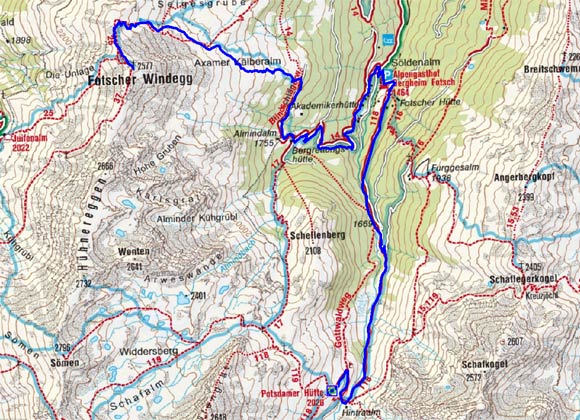 Fotscher Windegg (2577 m) aus dem Fotschertal