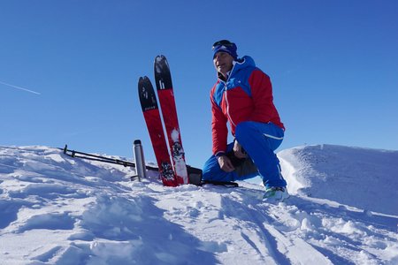 Hohe Warte-Wintergipfel (2422m) von Navis über den Silbersattel