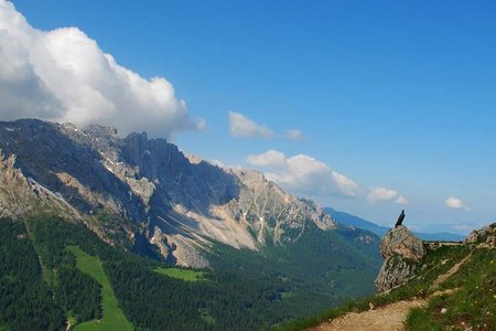 Rotwandhütte (2280 m) von der Paolinahütte