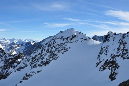 Roßkarscharte (3053 m) von der Pforzheimer Hütte