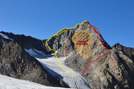 Wilde Leck (3359 m) von der Amberger Hütte