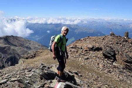 Rems Spitze (3212 m) vom Almhotel Glieshof