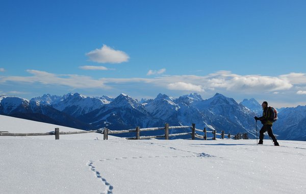 Im Hintergrund die Kreuzkofelgruppe