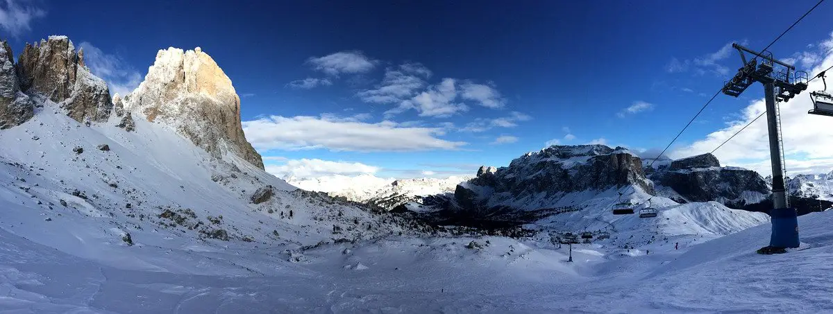 Skifahren in den Dolomiten