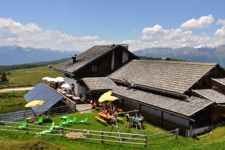 Starkenfeldhütte (1936 m) vom Parkplatz Zumis