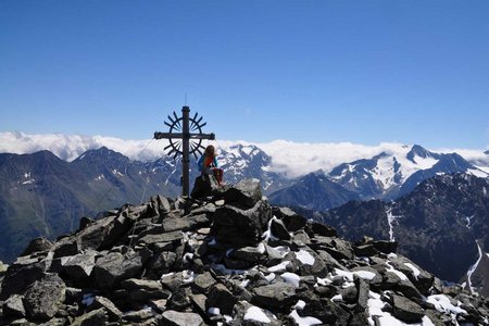 Kreuzspitze (3084 m) von der Neuen Regensburger Hütte