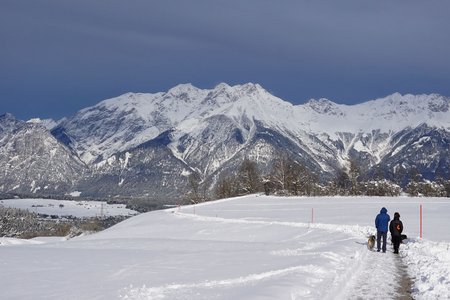 Winterwanderweg Gletscherblick bei Igls