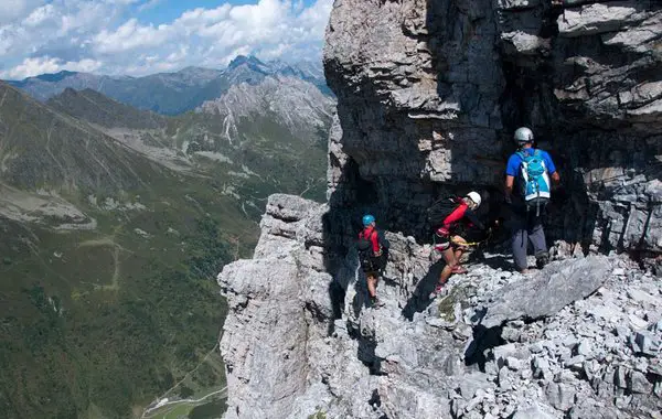 Unterwegs am Klettersteig