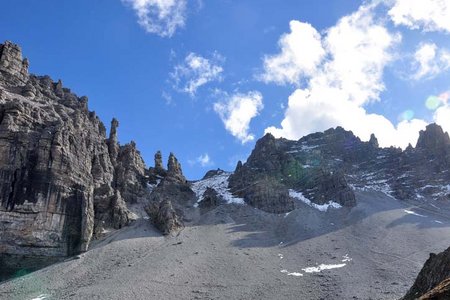 Schlicker Seespitze (2804 m) von der Kemater Alm