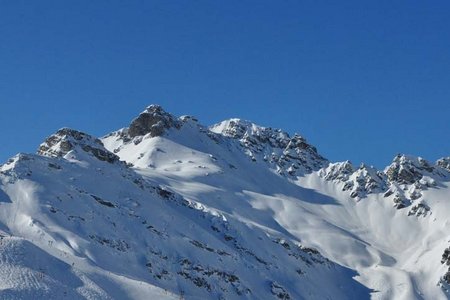 Niederer und Hoher Burgstall (2436/2611 m) vom Kreuzjoch