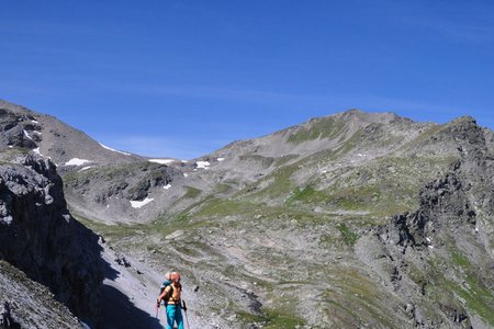 Piz Rims und Schadler (3070/2948 m) von der Sesvennahütte