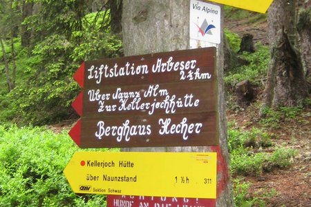 Kellerjoch (2237 m) über den Naunzstand