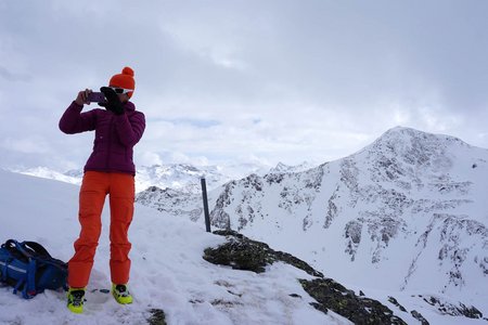 Hanneburger-Wintergipfel (2596 m) vom Gasthof Hanneburger