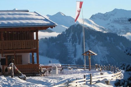 Ehenbichler Alm (1694m) von Rinnen bei Berwang