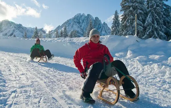 Rodeln in den Lienzer Dolomiten