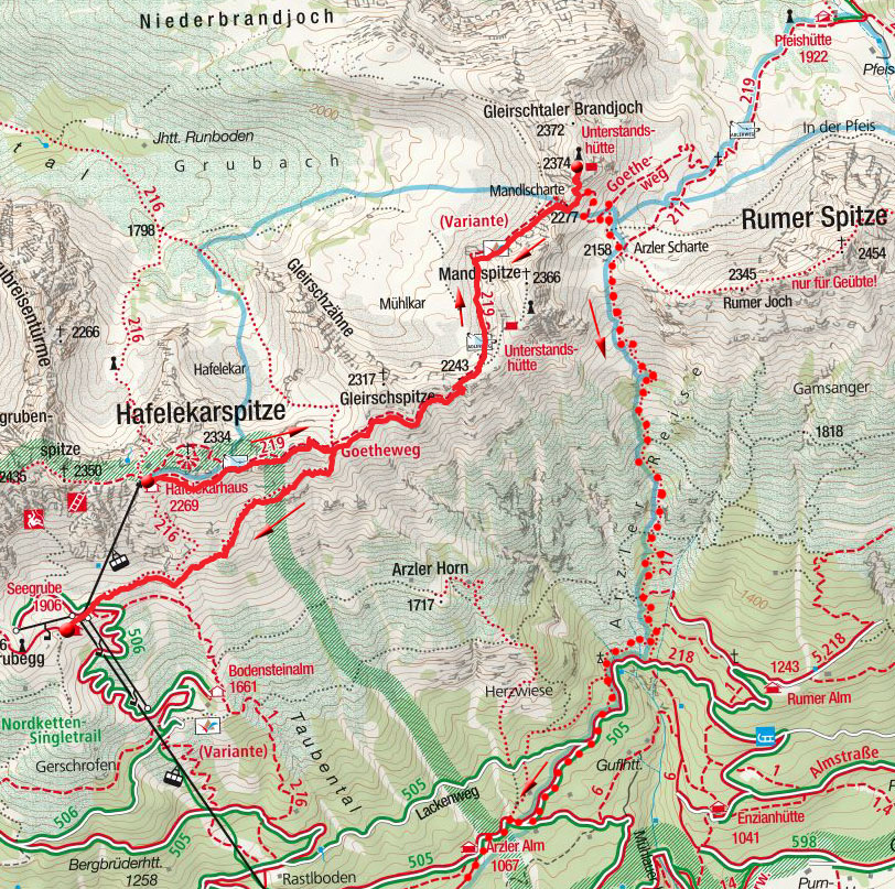 Gleirschtaler Brandjoch (2374m) vom Hafelekar
