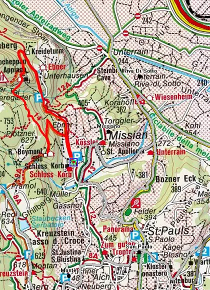 Eppaner Burgenweg im Südtiroler Unterland