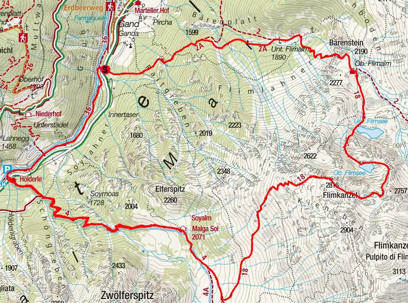Flimseen – Soyalm Rundwanderung im Martelltal