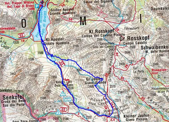 Skitour Großer Jaufen vom Pragser Wildsee - Pragser Dolomiten