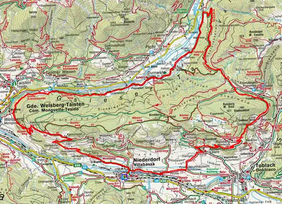 Mountainbiketour Niederdorf ins Gsiesertal, Hochpustertal