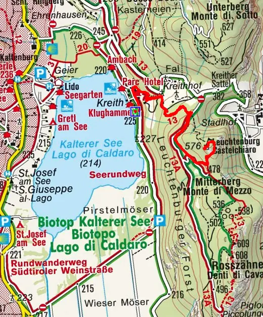 Kalterer See Karte | Karte