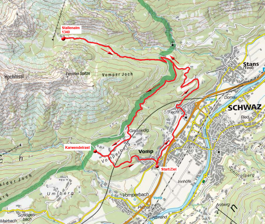 Stallenalm – Vomperberg Rundfahrt