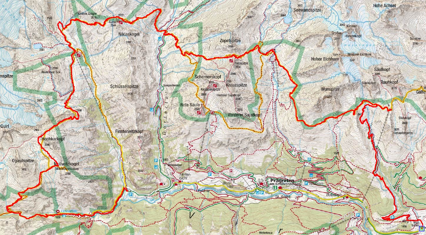 Venediger Höhenweg Süd - 5 Tagesetappen