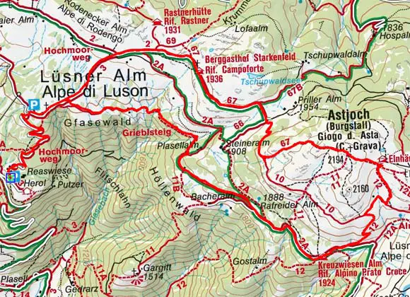 Lüsen Südtirol Karte | creactie