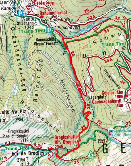 Wanderung Brogles Hütte von Villnöss