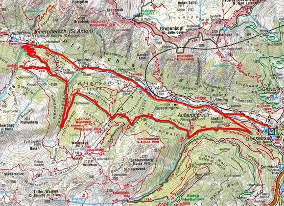 Mountainbiketour Gossensass - Allrissalm