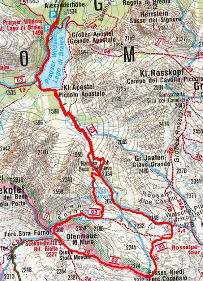 Wanderung Pragser Wildsee zur Seekofelhütte, Dolomiten